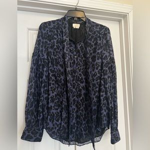 Kate Spade leopard chiffon shirt